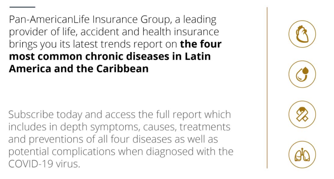  paragraph inviting to subscribe to the PALIG "Chronic Diseases report" 