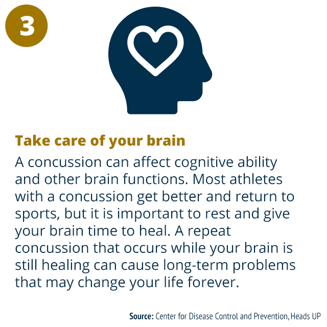 Tips on how to take care of the brain after a concussion.