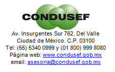 CONDUSEF logo and company information